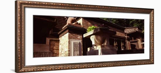 Facade of a House, Frank Lloyd Wright Home and Studio, Oak Park, Cook County, Illinois, USA-null-Framed Photographic Print