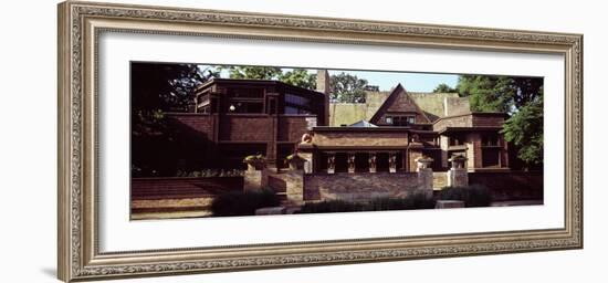 Facade of a House, Frank Lloyd Wright Home and Studio, Oak Park, Cook County, Illinois, USA-null-Framed Photographic Print