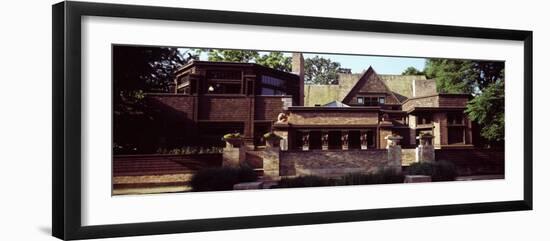 Facade of a House, Frank Lloyd Wright Home and Studio, Oak Park, Cook County, Illinois, USA-null-Framed Photographic Print