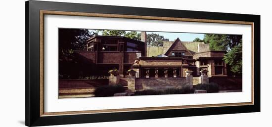 Facade of a House, Frank Lloyd Wright Home and Studio, Oak Park, Cook County, Illinois, USA-null-Framed Photographic Print