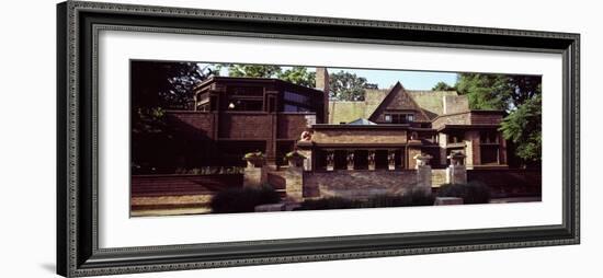 Facade of a House, Frank Lloyd Wright Home and Studio, Oak Park, Cook County, Illinois, USA-null-Framed Photographic Print