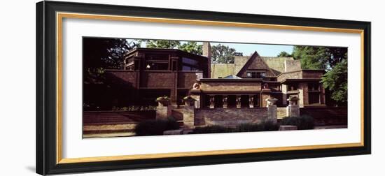 Facade of a House, Frank Lloyd Wright Home and Studio, Oak Park, Cook County, Illinois, USA-null-Framed Photographic Print