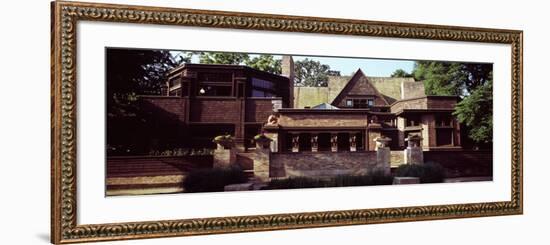 Facade of a House, Frank Lloyd Wright Home and Studio, Oak Park, Cook County, Illinois, USA-null-Framed Photographic Print