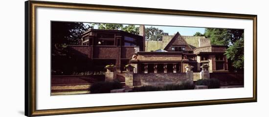 Facade of a House, Frank Lloyd Wright Home and Studio, Oak Park, Cook County, Illinois, USA-null-Framed Photographic Print