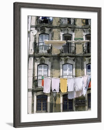 Facade of a House in the Moorish Quarter of Alfama, Lisbon, Portugal-Yadid Levy-Framed Photographic Print