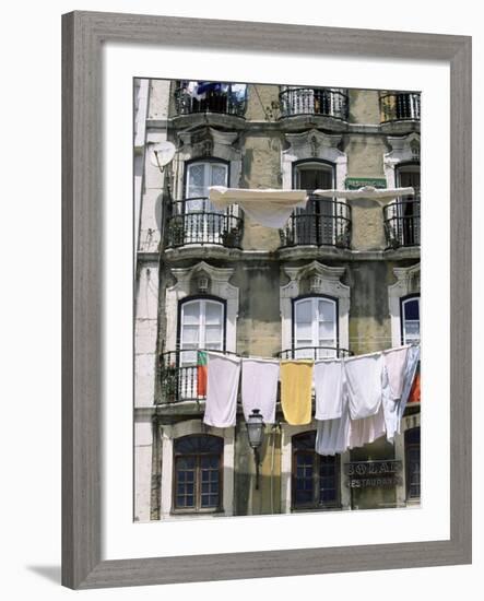 Facade of a House in the Moorish Quarter of Alfama, Lisbon, Portugal-Yadid Levy-Framed Photographic Print