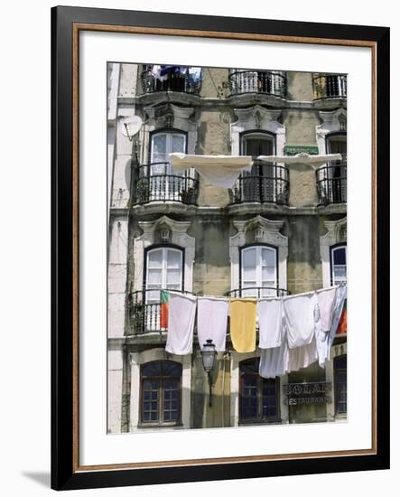Facade of a House in the Moorish Quarter of Alfama, Lisbon, Portugal-Yadid Levy-Framed Photographic Print
