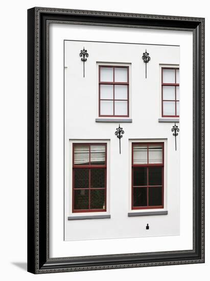 Facade of a Traditional Town House in Utrecht, Netherlands-Julian Castle-Framed Photo