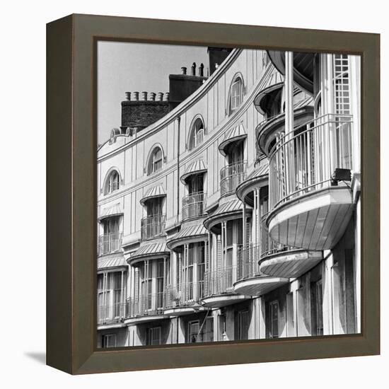 Facade of Building with Iron Balcony Detail-John Gay-Framed Premier Image Canvas