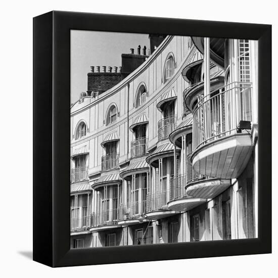 Facade of Building with Iron Balcony Detail-John Gay-Framed Premier Image Canvas