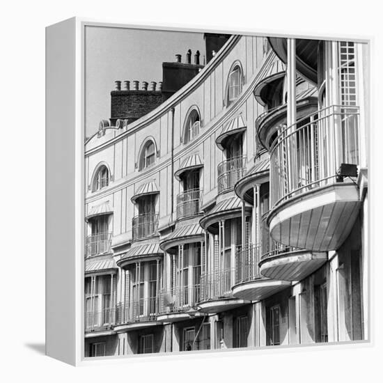 Facade of Building with Iron Balcony Detail-John Gay-Framed Premier Image Canvas