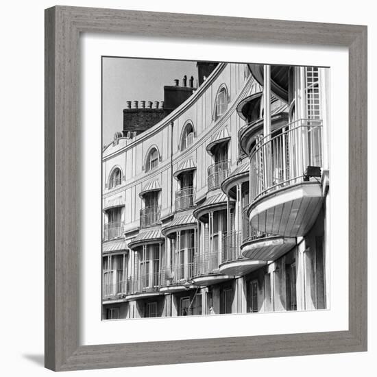 Facade of Building with Iron Balcony Detail-John Gay-Framed Giclee Print