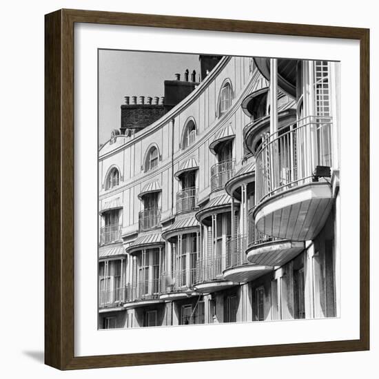 Facade of Building with Iron Balcony Detail-John Gay-Framed Giclee Print