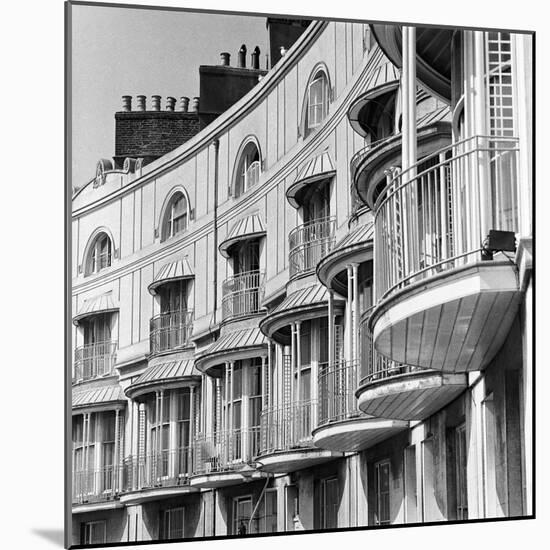 Facade of Building with Iron Balcony Detail-John Gay-Mounted Giclee Print