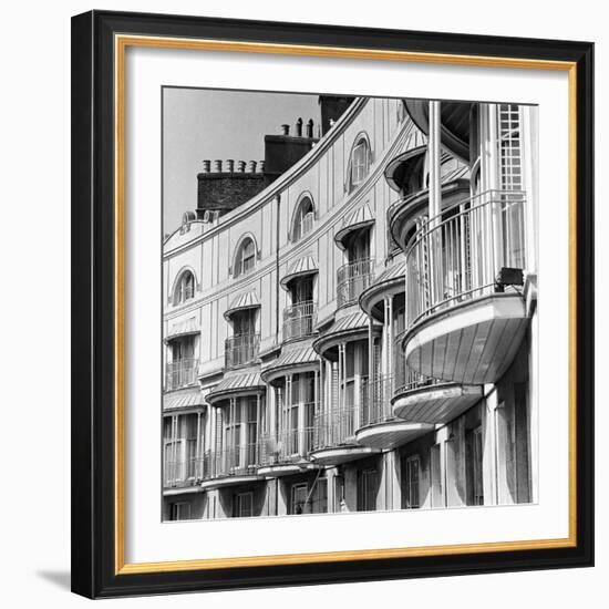 Facade of Building with Iron Balcony Detail-John Gay-Framed Giclee Print