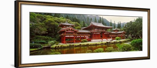 Facade of Byodo-In Temple, Valley of the Temples, Oahu, Hawaii, USA-null-Framed Photographic Print