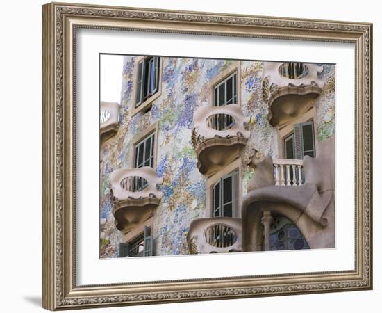 Facade of Casa Batlo, UNESCO World Heritage Site, Barcelona, Catalonia, Spain, Europe-Ben Pipe-Framed Photographic Print