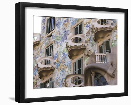 Facade of Casa Batlo, UNESCO World Heritage Site, Barcelona, Catalonia, Spain, Europe-Ben Pipe-Framed Photographic Print