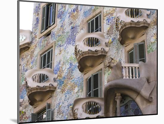 Facade of Casa Batlo, UNESCO World Heritage Site, Barcelona, Catalonia, Spain, Europe-Ben Pipe-Mounted Photographic Print