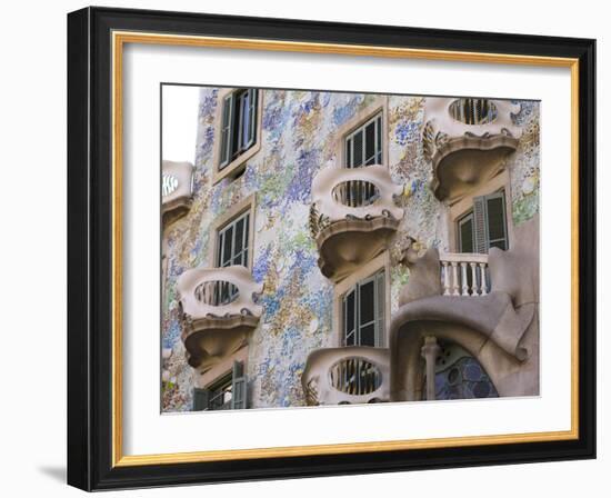 Facade of Casa Batlo, UNESCO World Heritage Site, Barcelona, Catalonia, Spain, Europe-Ben Pipe-Framed Photographic Print