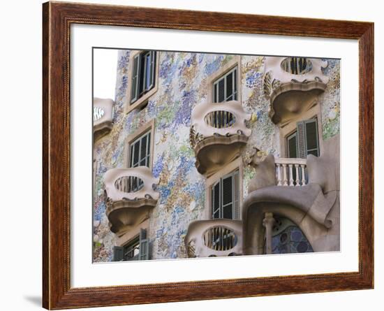 Facade of Casa Batlo, UNESCO World Heritage Site, Barcelona, Catalonia, Spain, Europe-Ben Pipe-Framed Photographic Print