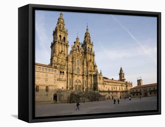 Facade of Cathedral Seen from Praza Do Obradoiro, Santiago De Compostela, Galicia-Nick Servian-Framed Premier Image Canvas