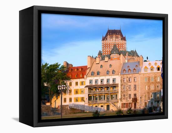 Facade of Chateau Frontenac in Lower Town, Quebec City, Quebec, Canada-null-Framed Premier Image Canvas