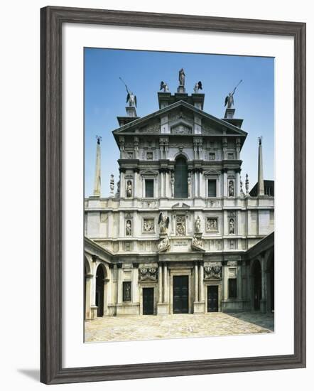 Facade of Church of Santa Maria Presso San Celso-Galeazzo Alessi-Framed Giclee Print