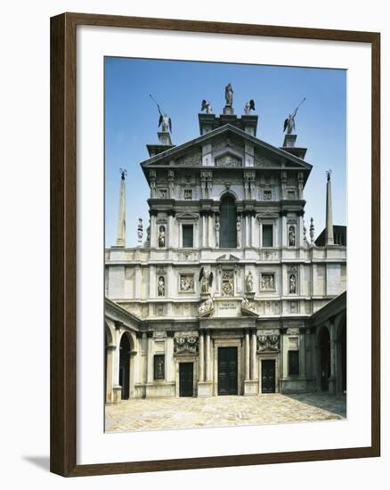 Facade of Church of Santa Maria Presso San Celso-Galeazzo Alessi-Framed Giclee Print