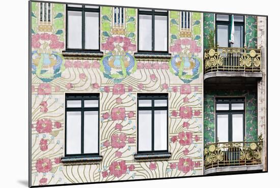 Facade of Jugendstil Style Majolikahaus (Majolica) House at No-Julian Castle-Mounted Photo