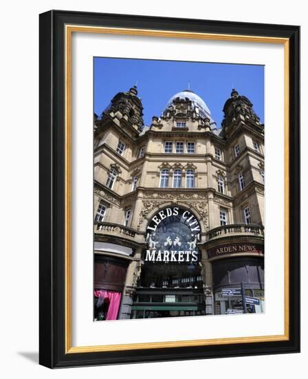 Facade of Leeds Markets, Leeds, West Yorkshire, England, Uk-Peter Richardson-Framed Photographic Print