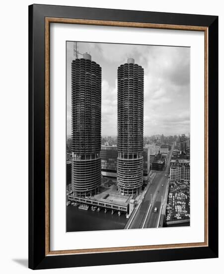 Facade of Marina City Towers-Philip Gendreau-Framed Photographic Print