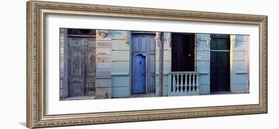 Facade of Old Colonial House in Evening Light, Cienfuegos, Cuba, West Indies, Central America-Lee Frost-Framed Photographic Print