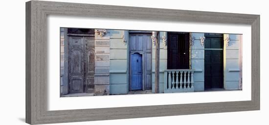 Facade of Old Colonial House in Evening Light, Cienfuegos, Cuba, West Indies, Central America-Lee Frost-Framed Photographic Print