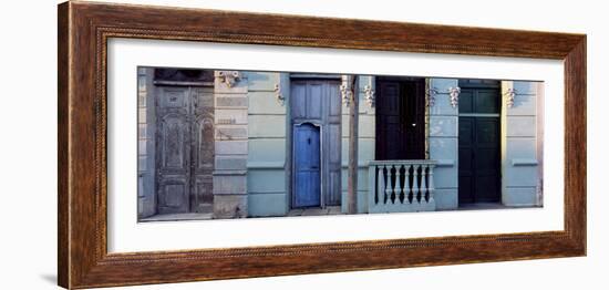 Facade of Old Colonial House in Evening Light, Cienfuegos, Cuba, West Indies, Central America-Lee Frost-Framed Photographic Print