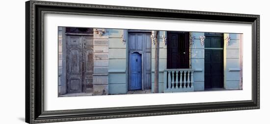 Facade of Old Colonial House in Evening Light, Cienfuegos, Cuba, West Indies, Central America-Lee Frost-Framed Photographic Print