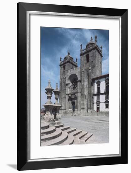 Facade of Porto Cathedral-null-Framed Giclee Print