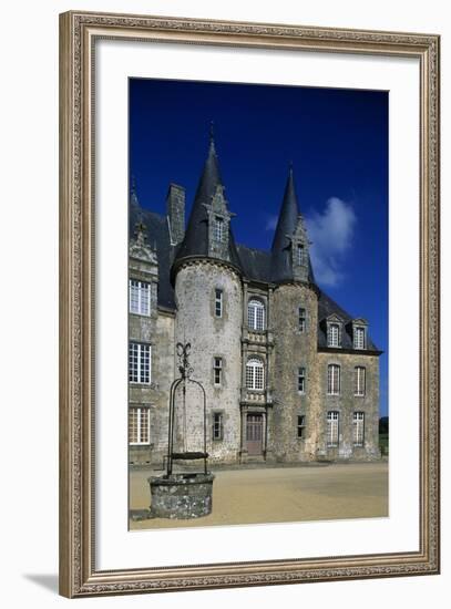 Facade of Rocher Castle-null-Framed Giclee Print
