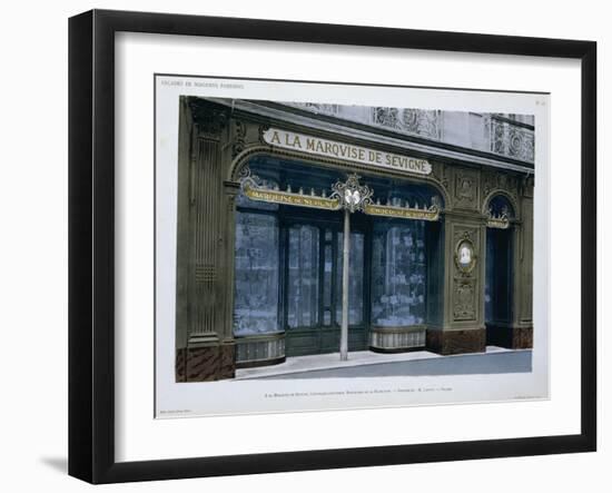 Facade of the a La Marquise De Sevigne Shop in Paris-null-Framed Giclee Print