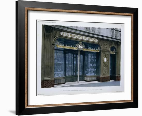 Facade of the a La Marquise De Sevigne Shop in Paris-null-Framed Giclee Print