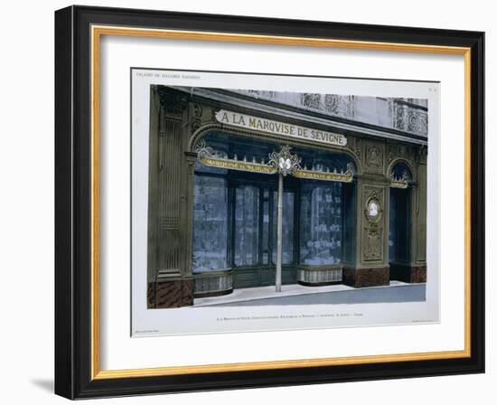 Facade of the a La Marquise De Sevigne Shop in Paris-null-Framed Giclee Print