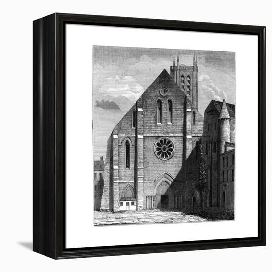 Façade of the Ancient Church of the Abbey of Sainte-Geneviève, Paris, France ,1849-null-Framed Premier Image Canvas