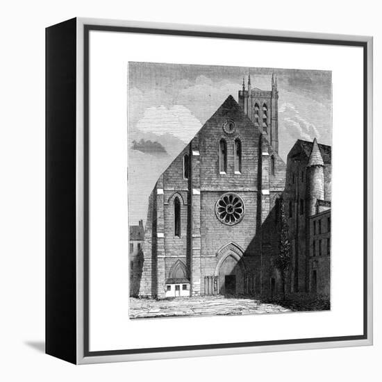 Façade of the Ancient Church of the Abbey of Sainte-Geneviève, Paris, France ,1849-null-Framed Premier Image Canvas