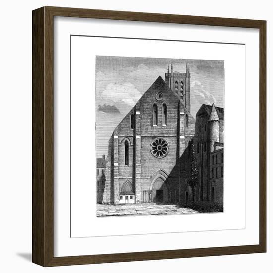 Façade of the Ancient Church of the Abbey of Sainte-Geneviève, Paris, France ,1849-null-Framed Giclee Print