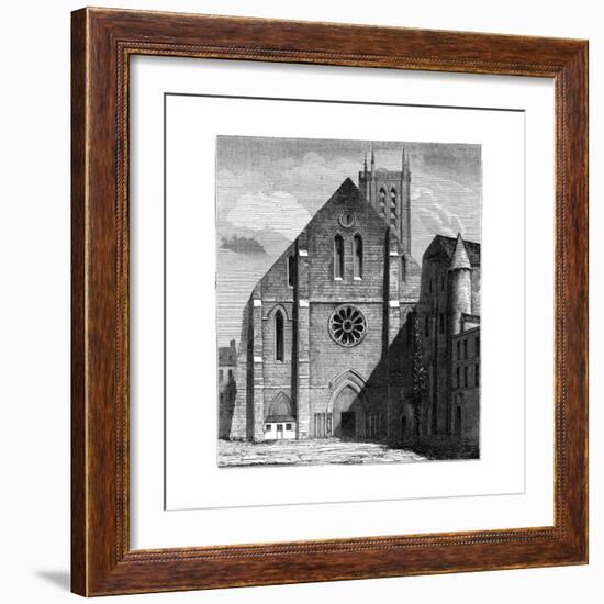 Façade of the Ancient Church of the Abbey of Sainte-Geneviève, Paris, France ,1849-null-Framed Giclee Print