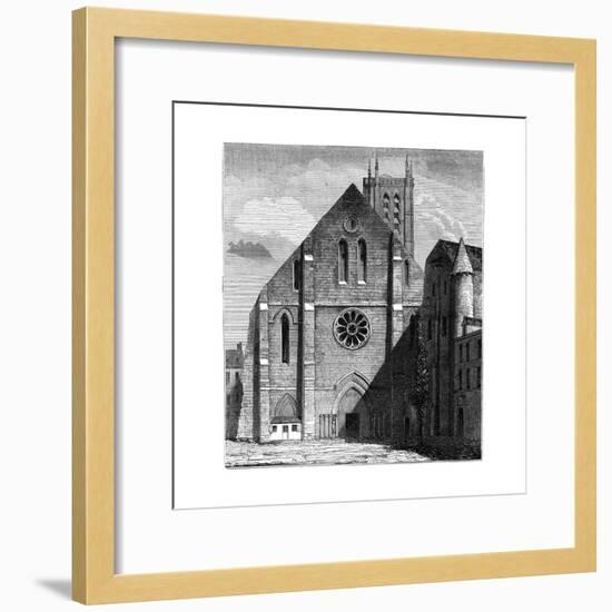 Façade of the Ancient Church of the Abbey of Sainte-Geneviève, Paris, France ,1849-null-Framed Giclee Print