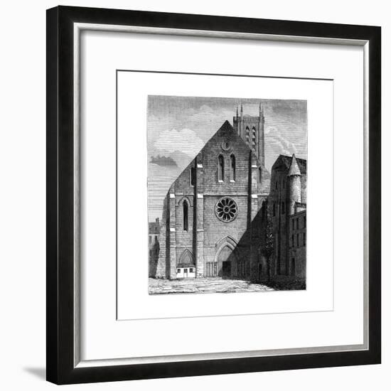 Façade of the Ancient Church of the Abbey of Sainte-Geneviève, Paris, France ,1849-null-Framed Giclee Print