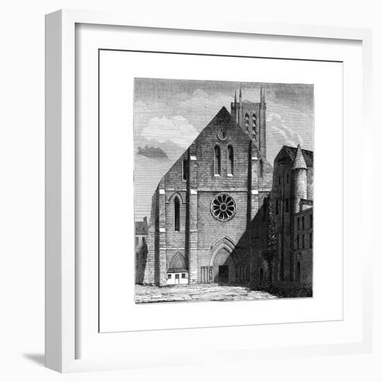 Façade of the Ancient Church of the Abbey of Sainte-Geneviève, Paris, France ,1849-null-Framed Giclee Print