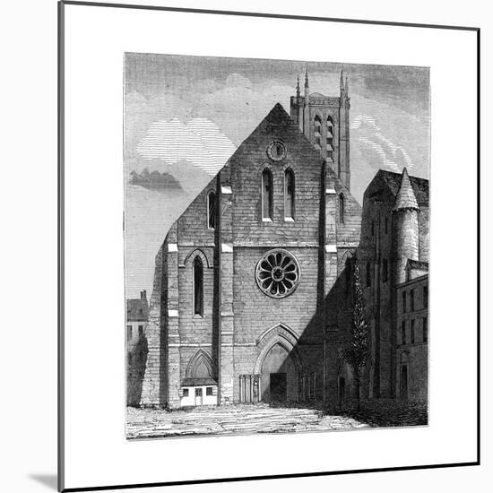 Façade of the Ancient Church of the Abbey of Sainte-Geneviève, Paris, France ,1849-null-Mounted Giclee Print