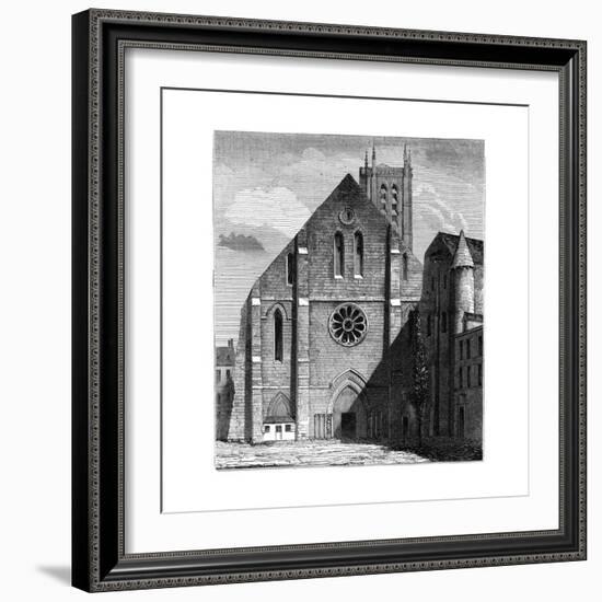 Façade of the Ancient Church of the Abbey of Sainte-Geneviève, Paris, France ,1849-null-Framed Giclee Print